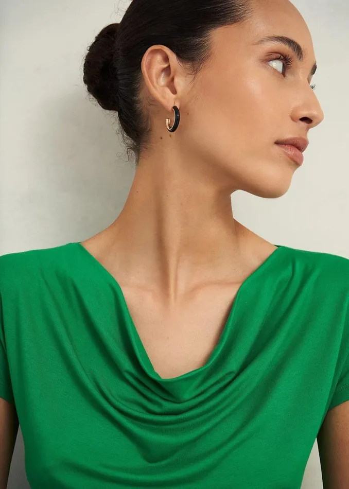 Tops Women HOBBS Cathy Cowl Neck Top Cilantro Green