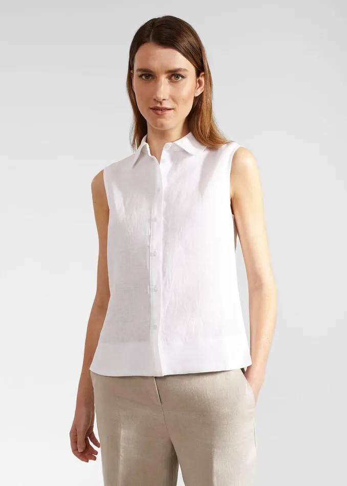 Tops Women HOBBS Salem Linen Top White