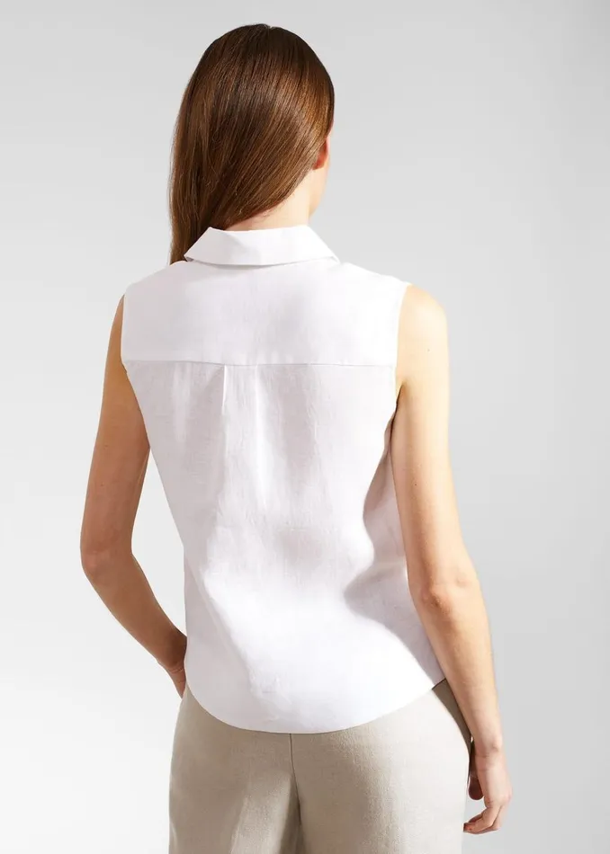 Tops Women HOBBS Salem Linen Top White