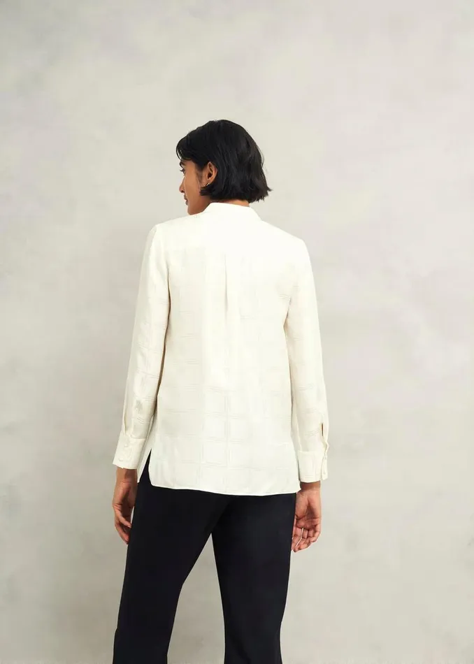 Tops Women HOBBS Sloane Silk Blouse Ivory