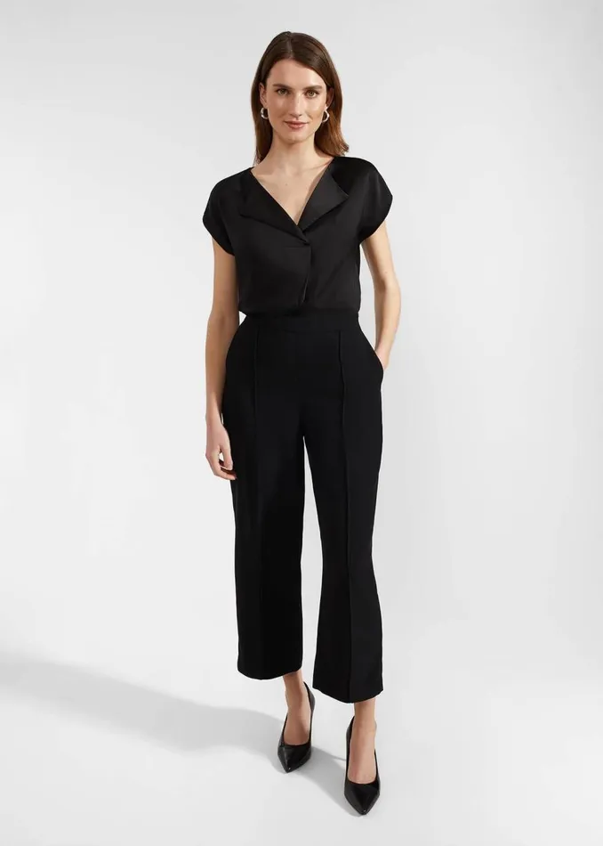 Tops Women HOBBS Sylvie Satin Front Top Hobbs Black