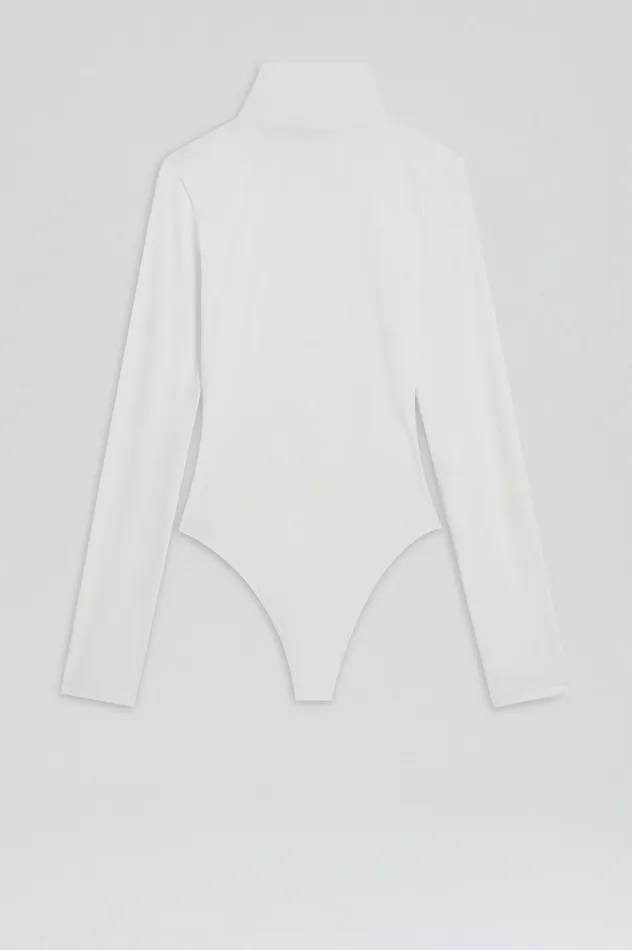 Tops Women Scanlan Theodore TURTLE NECK BODYSUIT WHITE