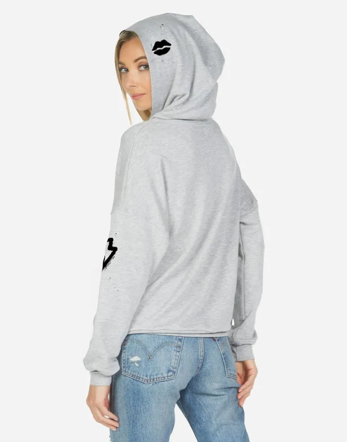 Trina Airbrush Elements Heather Grey Women039s Lauren Moshi Hoodies