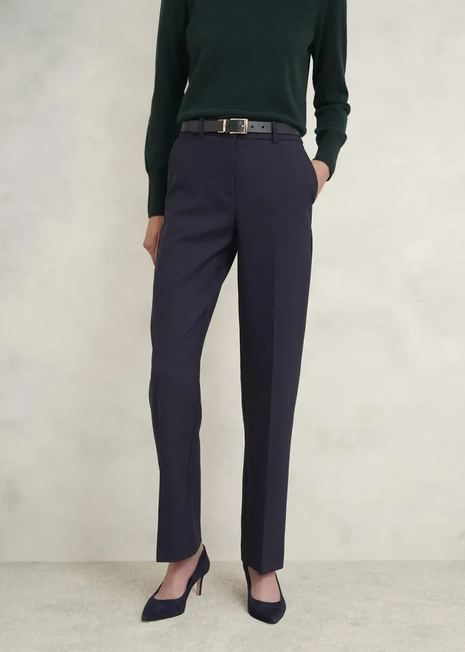 Trousers Women HOBBS Gerrie Straight Trousers Navy