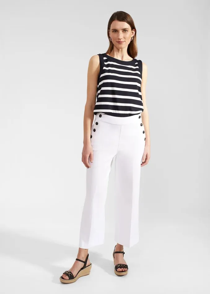 Trousers Women HOBBS Simone Crop Trousers White