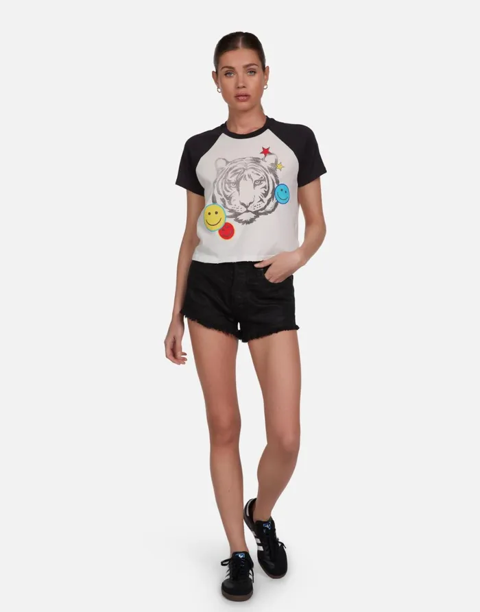 Tula Vintage Tiger Elements Milkonyx Women039s Lauren Moshi Short Sleeve