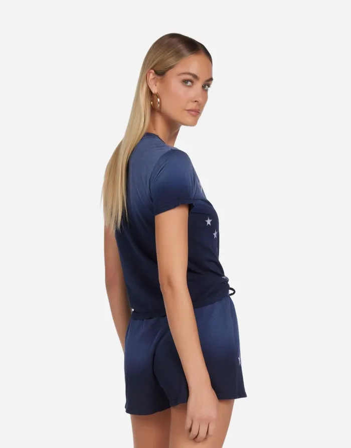 Ursula Vintage Stars Navy Ombre Women039s Lauren Moshi Short Sleeve