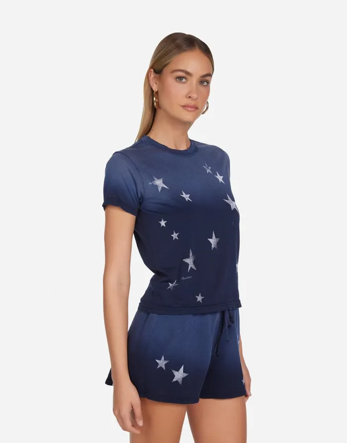 Ursula Vintage Stars Navy Ombre Women039s Lauren Moshi Short Sleeve
