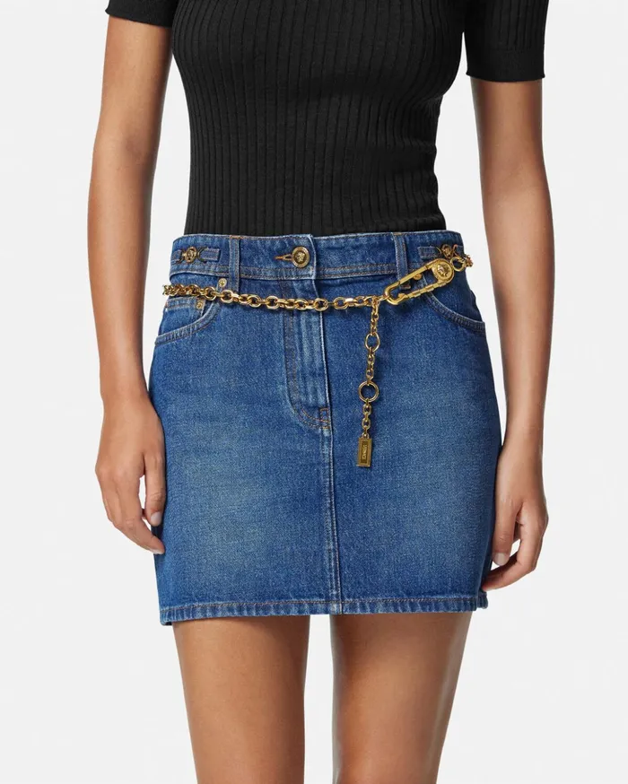 Versace Belts Women Bind Chain Belt 06034 Gold