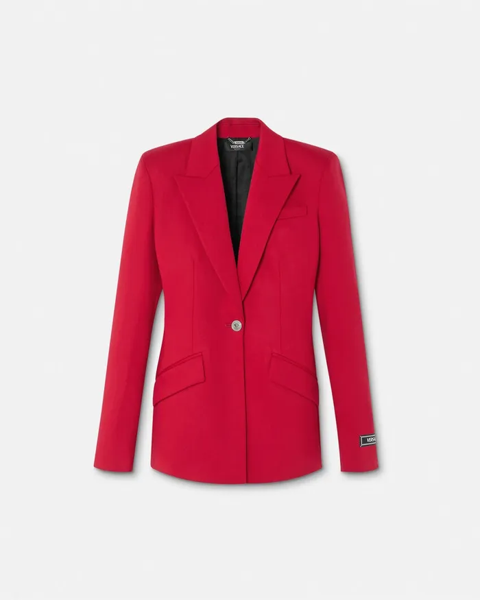 Versace Blazer and Jackets Women Grain De Poudre Dv Blazer Red