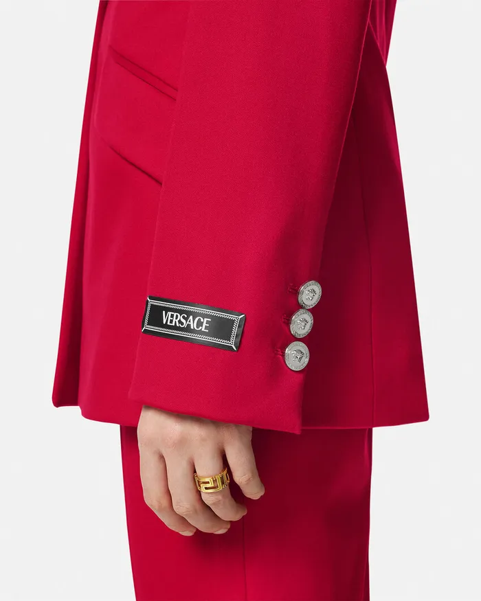 Versace Blazer and Jackets Women Grain De Poudre Dv Blazer Red