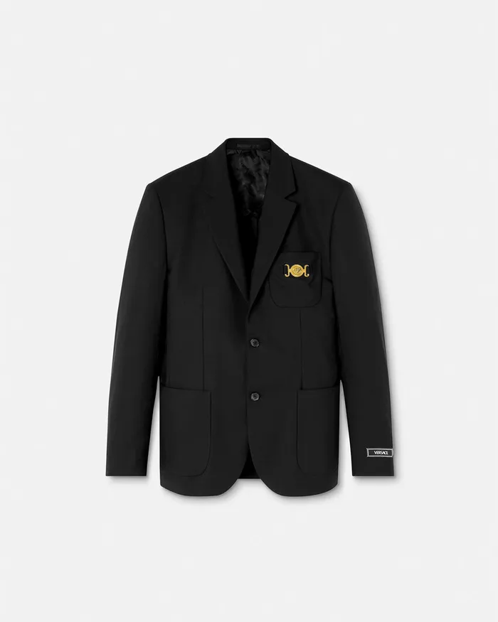Versace Blazers and Suits Men Medusa Biggie SingleBreasted Blazer Black