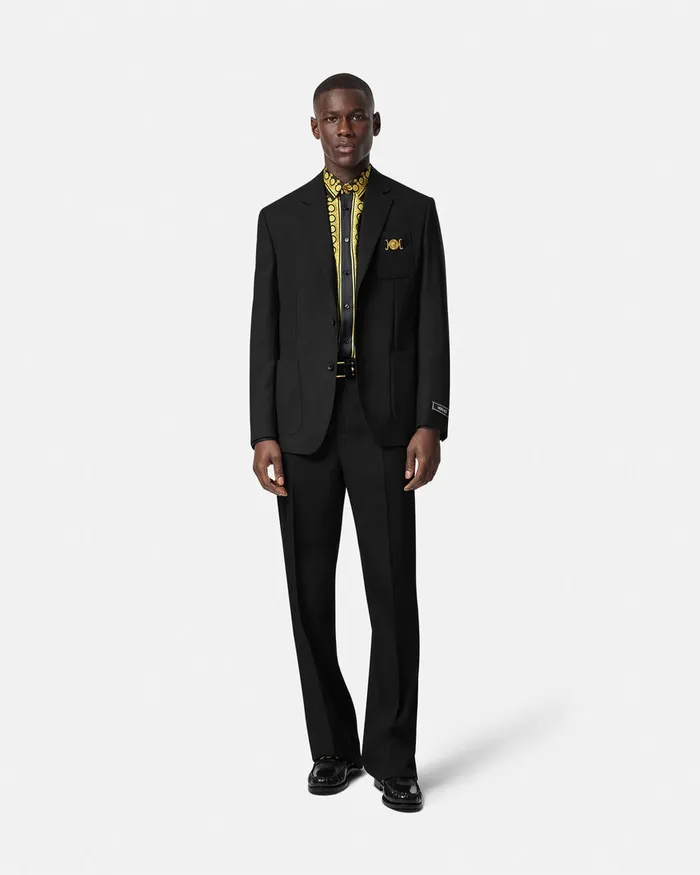 Versace Blazers and Suits Men Medusa Biggie SingleBreasted Blazer Black