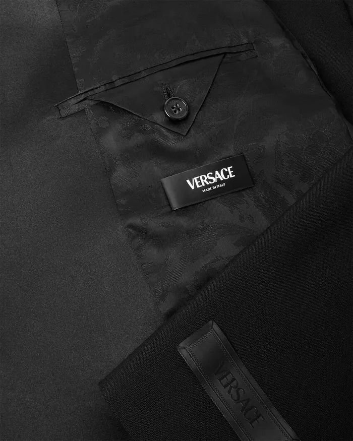 Versace Blazers and Suits Men MohairBlend SingleBreasted Blazer Black