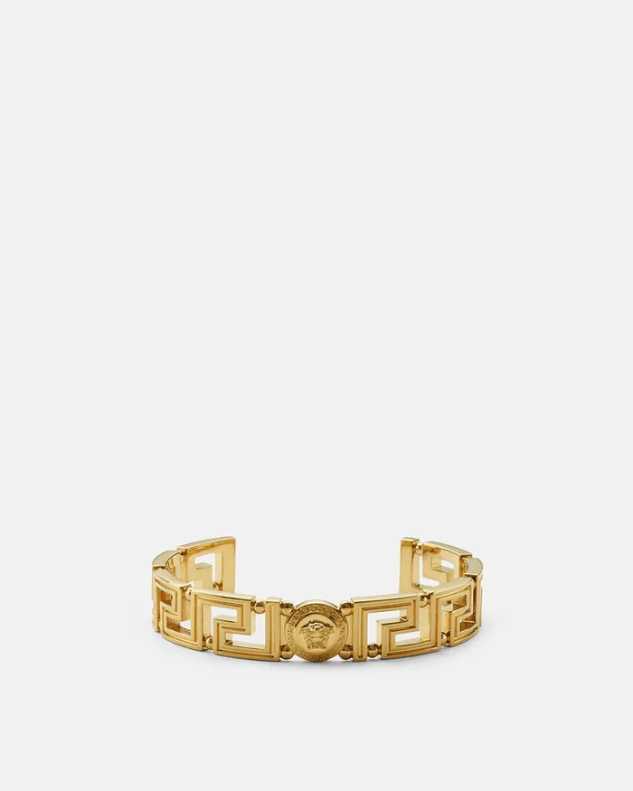 Versace Bracelets WomenMen Medusa Greca Cuff Bracelet Light Gold