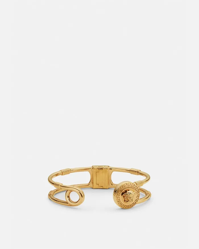 Versace Bracelets WomenMen Safety Pin Bracelet Light Gold