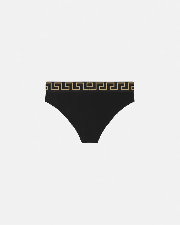 Versace Bras and Briefs Women Greca Border Briefs Black