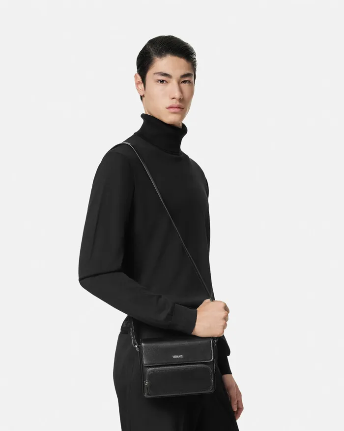 Versace Crossbody and Messengers Men Cargo Messenger Bag Blacksilver