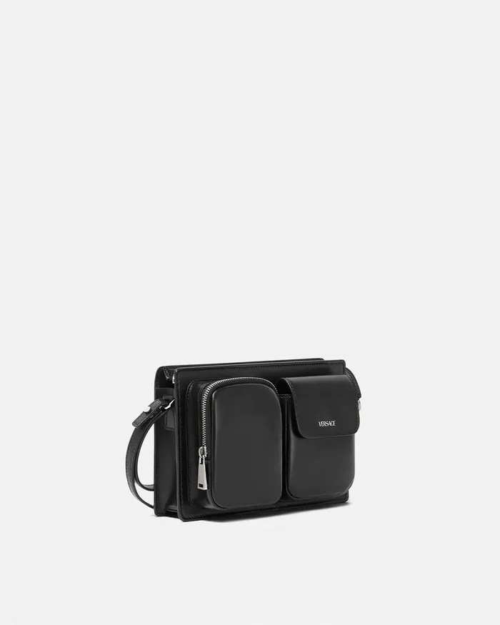Versace Crossbody and Messengers Men Cargo Pouch Blacksilver