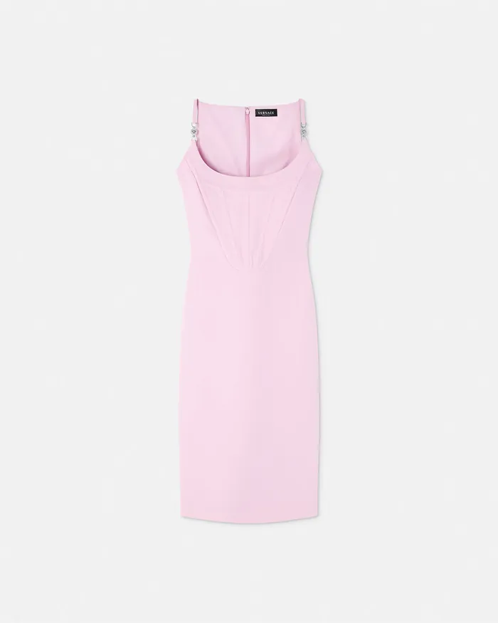 Versace Dresses Women Corset Midi Dress Light Pink