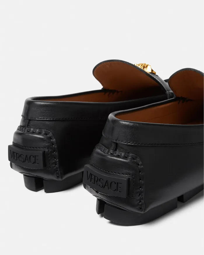 Versace Drivers Men La Medusa Driver Shoes Blackgold