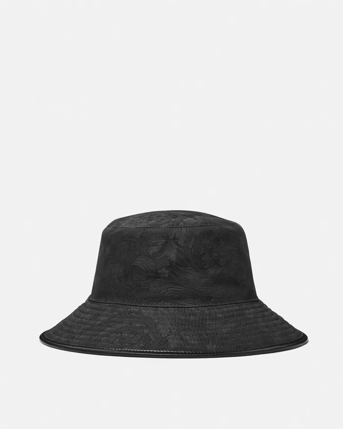 Versace Hats and Caps WomenMen Barocco Jacquard Bucket Hat Gray