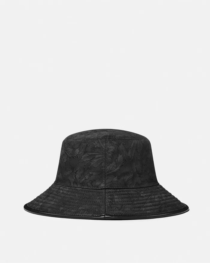 Versace Hats and Caps WomenMen Barocco Jacquard Bucket Hat Gray