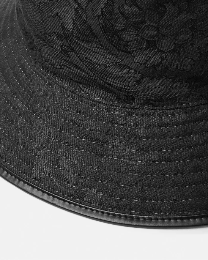 Versace Hats and Caps WomenMen Barocco Jacquard Bucket Hat Gray
