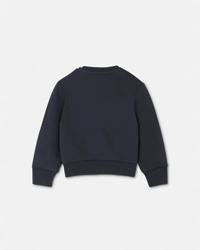 Versace Knitwear and Sweatshirts Kids Falling Flowers Logo Baby Sweatshirt Blue