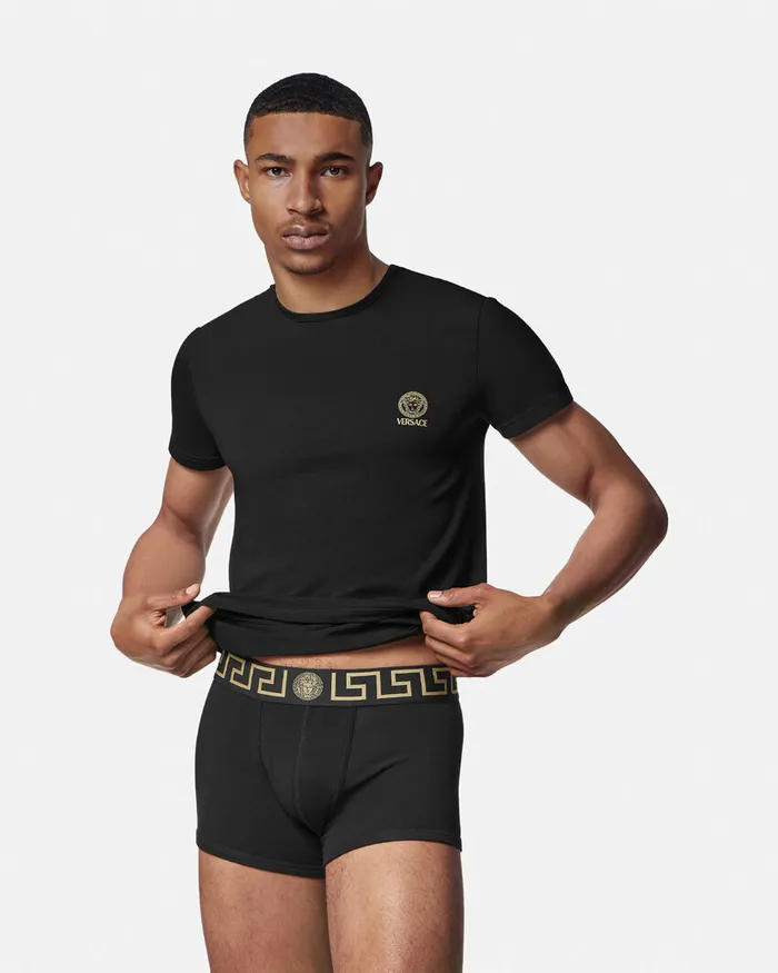Versace Loungewear and Pajamas Men Medusa Undershirt Black