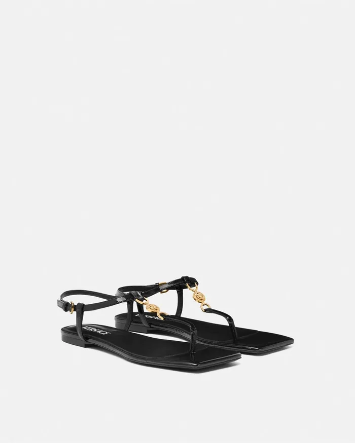 Versace Medusa 03995 Women Medusa 03995 Flat Sandals Blackgold