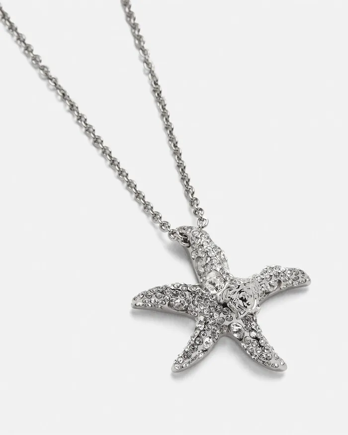 Versace Necklaces MenWomen Barocco Sea Necklace Silver