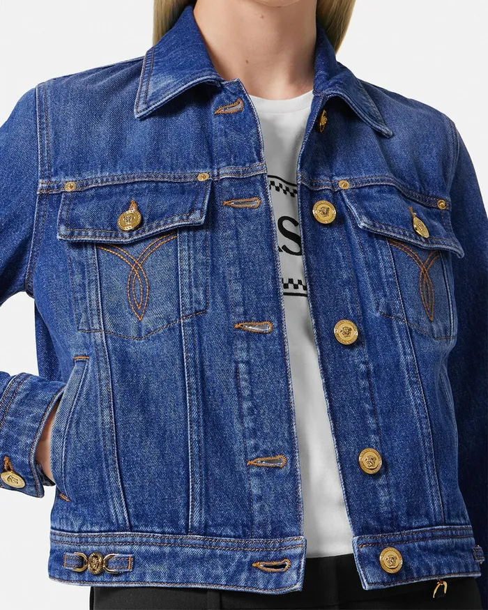 Versace Outerwear and Coats Women Denim Jacket Blue