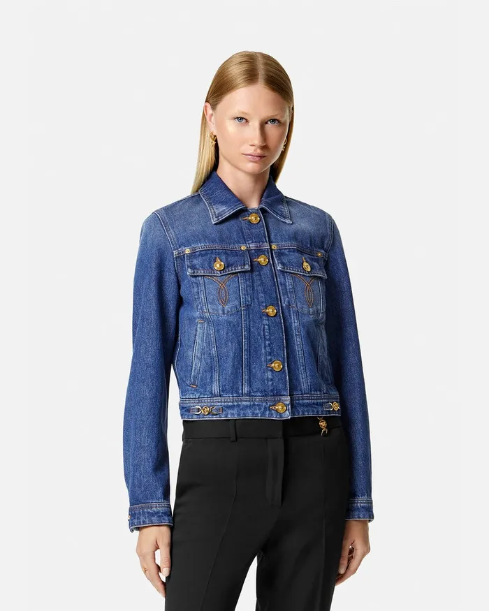 Versace Outerwear and Coats Women Denim Jacket Blue