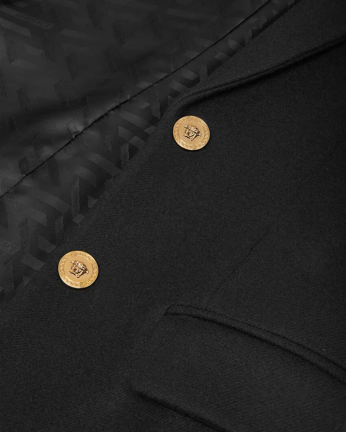 Versace Outerwear and Coats Women Straight SingleBreasted Coat Black