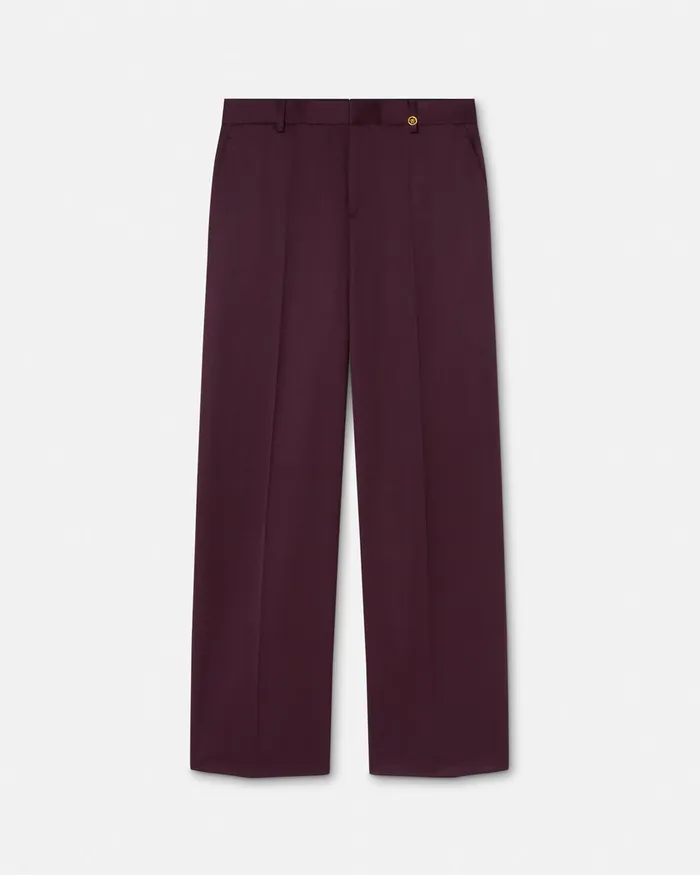 Versace Pants and Shorts Men Formal Wool Pants Brown