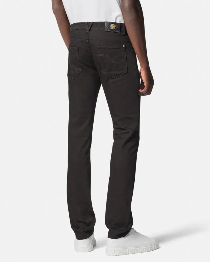 Versace Pants and Shorts Men SlimFit Jeans Black