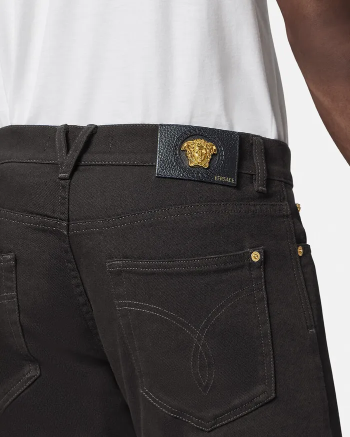 Versace Pants and Shorts Men SlimFit Jeans Black