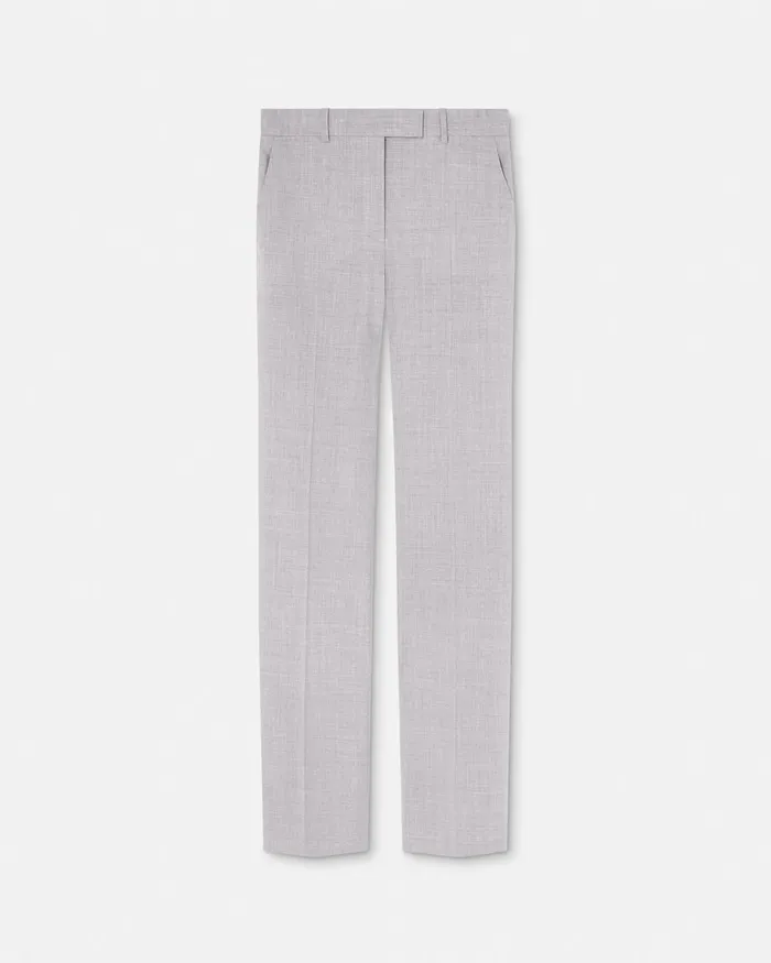 Versace Pants and Shorts Women Mlange StraightLeg Pants Gray