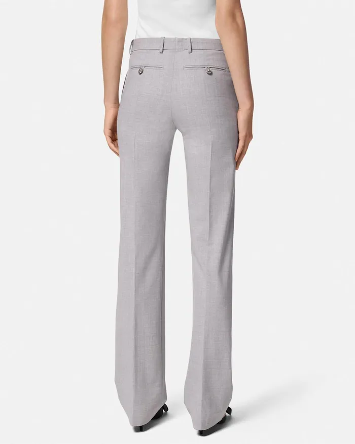 Versace Pants and Shorts Women Mlange StraightLeg Pants Gray