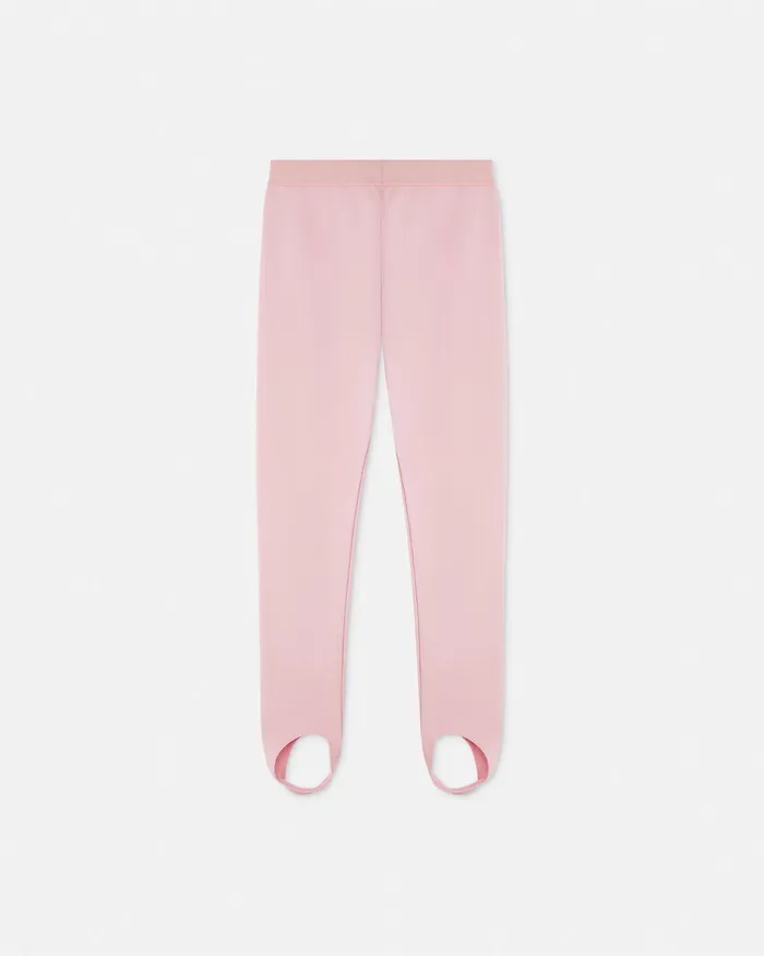 Versace Pants and Skirts Kids 90s Vintage Logo Stirrup Leggings Light Pink