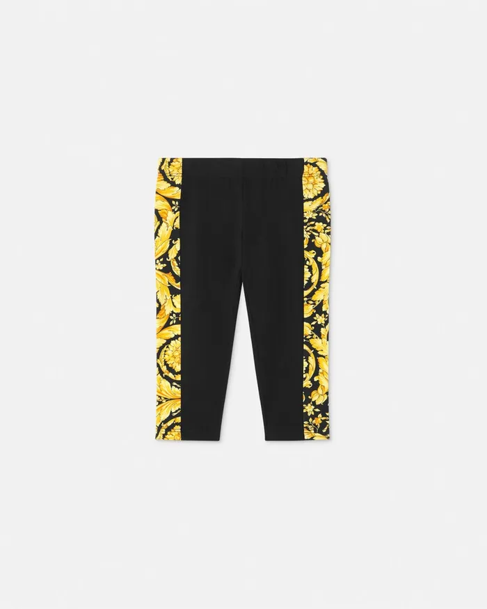 Versace Pants and Skirts Kids Barocco Baby Leggings Black