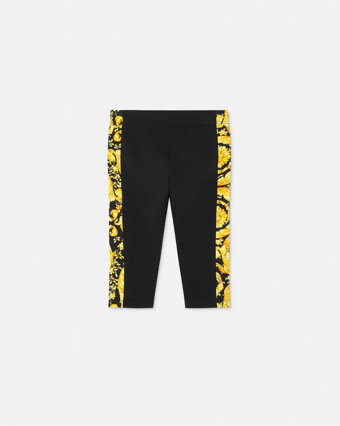 Versace Pants and Skirts Kids Barocco Baby Leggings Black