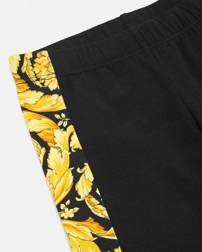 Versace Pants and Skirts Kids Barocco Baby Leggings Black