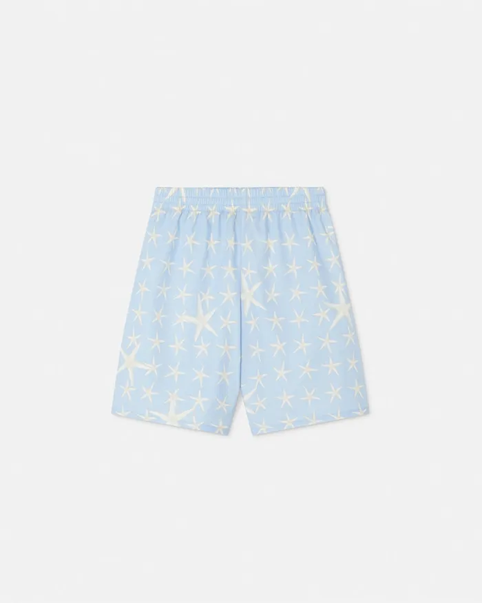 Versace Pants Kids Stella Marina Bermuda Shorts Light Blue