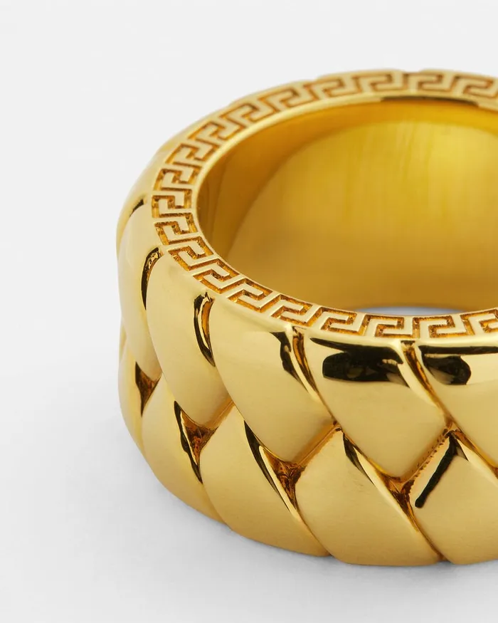 Versace Rings MenWomen Bind Ring Light Gold
