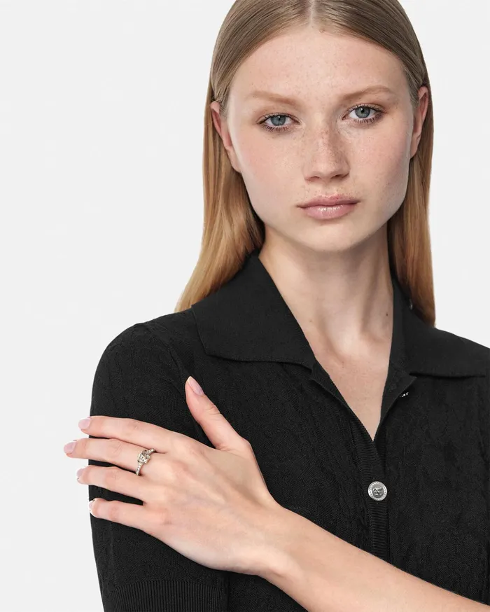 Versace Rings Women Crystal La Medusa Ring Gold
