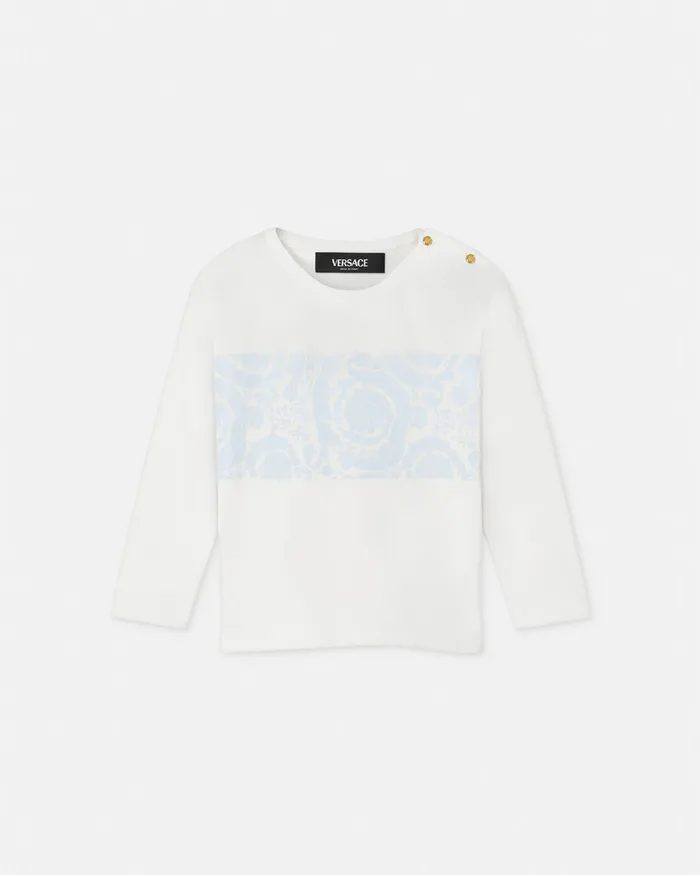 Versace Shirts and Tshirts Kids Barocco Baby TShirt White