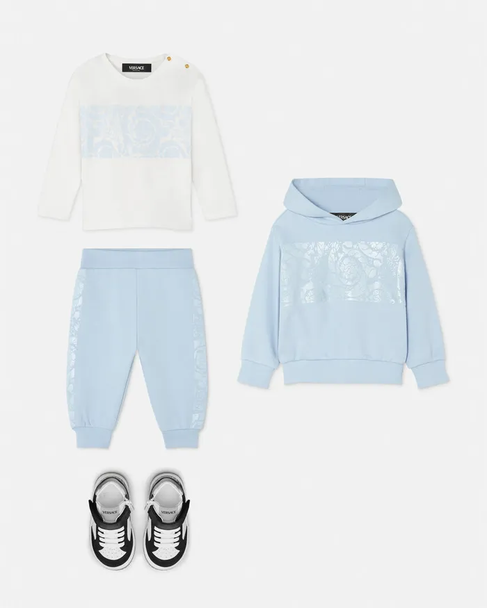 Versace Shirts and Tshirts Kids Barocco Baby TShirt White