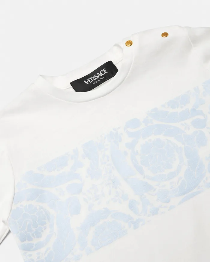 Versace Shirts and Tshirts Kids Barocco Baby TShirt White